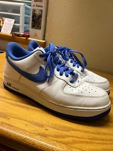 Size 10.5 - Nike Air Force 1 '07 White Medium Blue 2022 - Picture 1 of 7