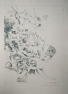 Gravure Etching Ätzen Acquaforte LINDNER H. PIERRE 1993 Prova d'Autore FIRMATA - Imagen 1 de 2