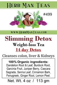 SLIMMING DETOX TEA - Cleanses liver, reduces swelling & controls appetite 4oz - Picture 1 of 10