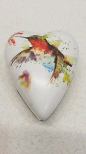 "Art Hearts de Demdaco Colibrí Corazón Baratija Caja Artista Dean Crouser 1.5 x 3" - Imagen 1 de 7