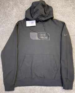 Detroit Lions Nike Fashion Hoodie NFL24 Black Out Blue Edge - Medium - Men - NWT - Picture 1 of 7