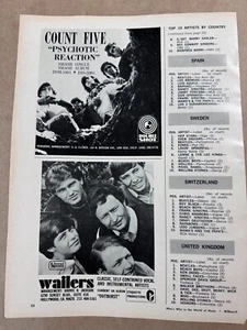 COUNT FIVE "PSYCHOTIC REACTION" GARAGE ROCK 1966 MAG AD POSTER 8.5" X 11" - Picture 1 of 1