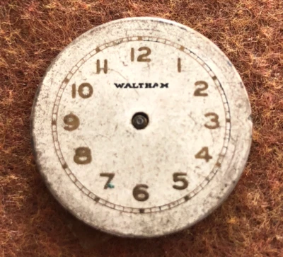 Antique 1915 Waltham Ruby Model 1912 Pocket Watch Movement Parts 6/0s 17j USA - Image 1 of 3