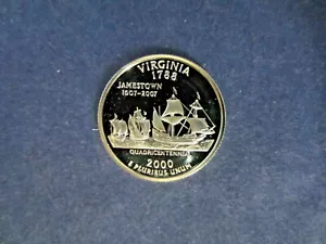 2000-S SILVER Quarter VIRGINIA Deep Cameo Mirror Proof Upper Grading Range - Picture 1 of 3