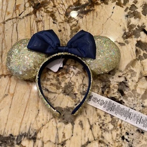 WDW 50th Earidescent Azul Minnie Mouse Diadema con Moño Disney World Nueva con Etiquetas - Imagen 1 de 9