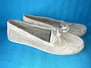 MINNETONKA MOCCASINS Perforated Leather Ballet Flats Loafers Sz 11 NEW ❤️sj15m7 - Picture 1 of 10