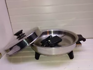Rena Ware 11" elektrische Pfanne Edelstahl West Bend flüssiger Kern Sauté Bratpfanne Deckel - Bild 1 von 12