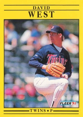 1991 Fleer #627 David West Minnesota Twins - Image 1 of 2