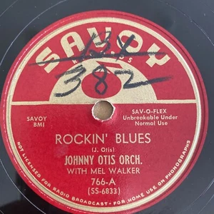 BLUES - JOHNNY OTIS Mel Walker vocals ROCKIN' BLUES 78 rpm SAVOY 766 HOT - Picture 1 of 4