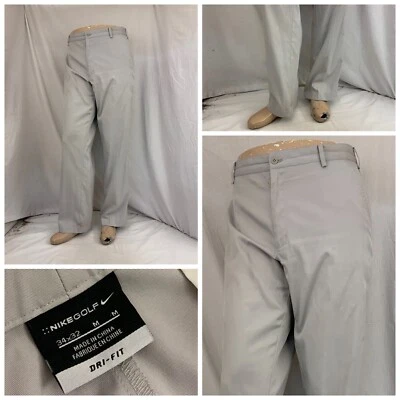 Pantalones de golf Nike 34x32 tostados polielastizados frente plano recto usados una vez YGI O1-139 Foto 1 de 4