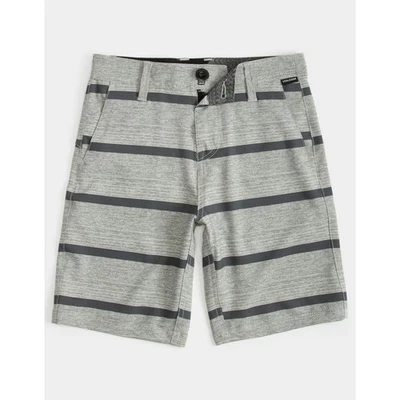 Volcom Frickin Surf N Turf Boys Hybrid Shorts Size 20 (30) Gray Black Stripe - Image 1 of 4