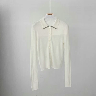 Женский шерстяной приталенный топ Brunello Cucinelli с длинными рукавами однотонный - Изображение 1 из 4