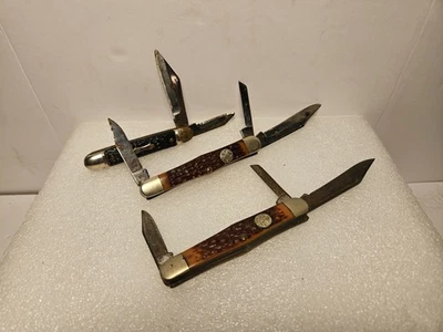 2 VINTAGE CAMILLUS 3 BLADE BOY SCOUT KNIVES AND 1 FROM IDEAL FOR RESTORATION🎅 - Image 1 of 4