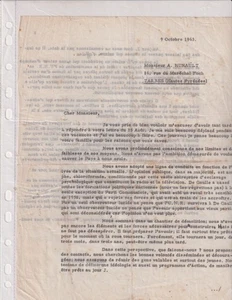 9 Octobre 1963. Lettre. Raymond Dronne. Politique. De Gaulle. Poujade. TRinqier - Imagen 1 de 2