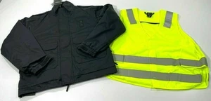 HELLY HANSEN 2XLARGE WORK WEAR METRO JACKET WATERPROOF INSULATED POLICE COAT BLK - Picture 1 of 9