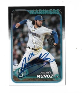 Seattle Mariners ANDRES MUNOZ Signed 2024 Topps Card #488 - Picture 1 of 1