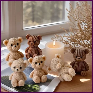 DIY Mini Bären Silikonform Aroma Kerze Harz Ornament Form Handarbeit Süßigkeiten - Bild 1 von 27
