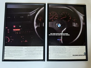 GERAHMT Original 1990 E30 BMW 3 318i S Serie Magazin Werbung Plakat Garage Retro - Bild 1 von 3