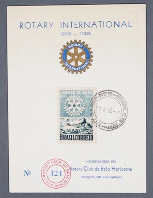 MayfairStamps Brazil 1955 Rotary International Anniversary Cover aau_63621 - Image 1 of 2