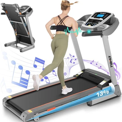 📺3.25HP Electirc Heavy Duty Treadmil 48*17inch Wide Running Belt Treadmill 📺 - Image 1 of 4