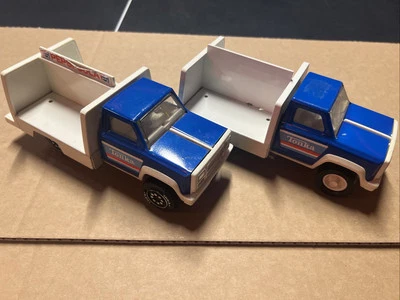 (2) Vintage Tonka Blue Metal Pepsi Trucks Made In USA 8” X 3” Push Roller Truck - Image 1 of 4