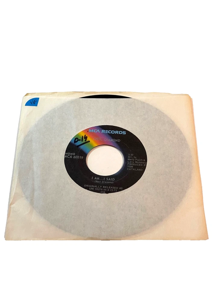 Neil Diamond - I am…. I said & Done too soon 7" 45 RPM (#160) - Image 1 of 3