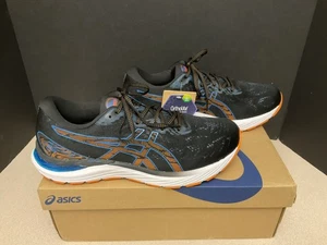 New! Mens ASICS Gel-Cumulus 23 Black/Reborn Blue Running Shoes. Size 10. Awesome - Picture 1 of 9
