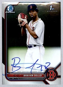 Brayan Bello 2022 Bowman Chrome Prospect Auto #CPA-BB *RG* Boston Red Sox - Picture 1 of 2