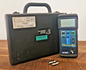 Extech Instruments Digital Manometer Model 407910 with Hard Case & Accessories - Picture 1 of 24