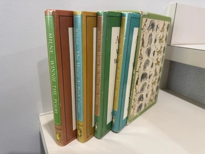 VTG 1961 Pooh's Library 4 Book Set Slipcased A. A. Milne Hardcover Dust Jackets - Image 1 of 4
