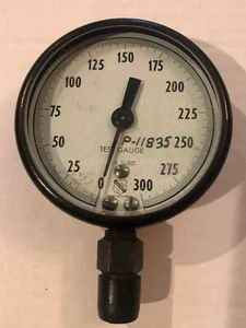 Vintage Ashcroft Pressure Gauge 300 PSI Glass Industrial Use Lower Mount Nice - Picture 1 of 8
