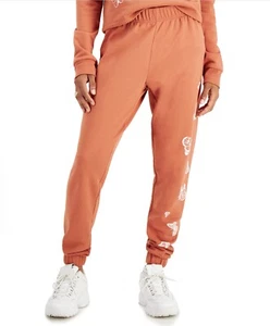 Love Tribe Juniors' Butterfly Fleece Jogger Pants Sweatpant Bruschetta Size S - Picture 1 of 4