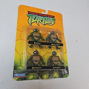 Paquete de 4 figuras en miniatura de las Tortugas Ninja Playmates 2002 ~ totalmente nuevas~ - Imagen 1 de 4