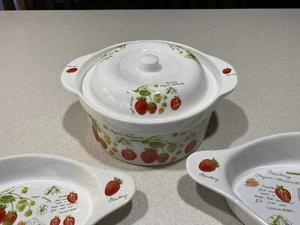 Kent Pottery "New Fruit" Collection ~ set of 3 Dinnerware Dishes - Vintage - Picture 1 of 12