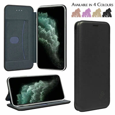 Leather Flip Wallet Case For iPhone and Galaxy 3D Premium Perfect Fit Magnetic - Image 1 of 4