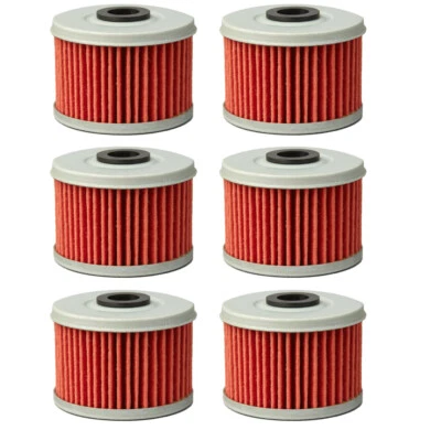 Filtros de aceite 6 piezas para Honda CB400 TRX450F TRX420F XL125V/TRX250 TRX500FM TRX350FM Foto 1 de 4