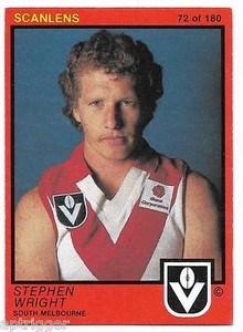 1982 Scanlens (72) Stephen WRIGHT South Melbourne ++++ - Picture 1 of 1