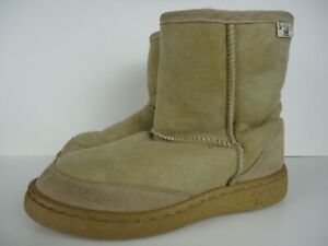 Shearling Supreme Sheepskin Lined Mid Calf Suede Boots Unisex Men's 5 Women's 6
