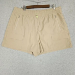 Athleta Shorts Women's Size XL Beige Cascade Cargo Poplin Short Elastic Waist - Picture 1 of 11