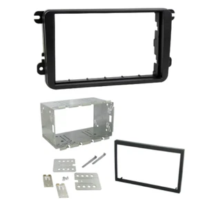 KIT DE JAULA DE MONTAJE DOBLE DIN FACIA PANEL ENVOLVENTE PANEL PARA VW GOLF MK5 - Imagen 1 de 1