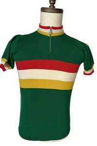 Vintage Wool Cycling Jersey by Santini Size S READ - Picture 1 of 8