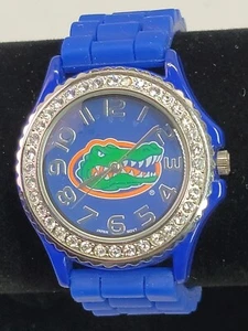 Florida Gators Blue Silicone Band Wrist Watch Crystal Bezel Unisex College Works - Picture 1 of 12