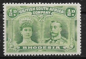 RHODESIEN SG122 1910-3 1/2d DULL GREEN MTD POSTFRISCH - Bild 1 von 1