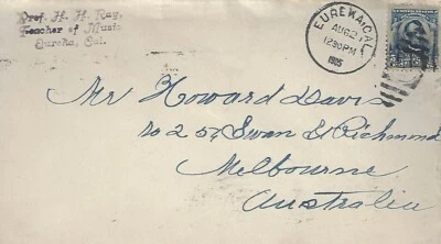  Eureka CA to Melbourne Australia 1905 Scott's 304 - Image 1 of 2