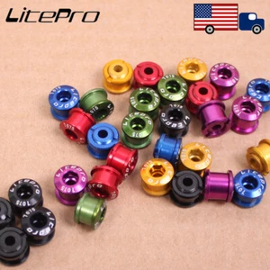 Litepro Aluminio Único/Doble/Triple MTB Bicicleta Cadena Anillo Juego de bielas Tornillos Pernos - Imagen 1 de 13