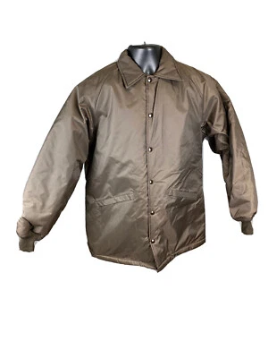 Vintage Jacket Coat Lined Medium 70s Dunbrooke Deadstock Brown Winter Pla-Jac 40 - Image 1 of 4