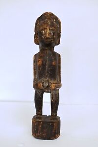 Antique en Bois Poupée Figurine Folk-Art The Ambete Tribe - Gabon Décoratifs Old