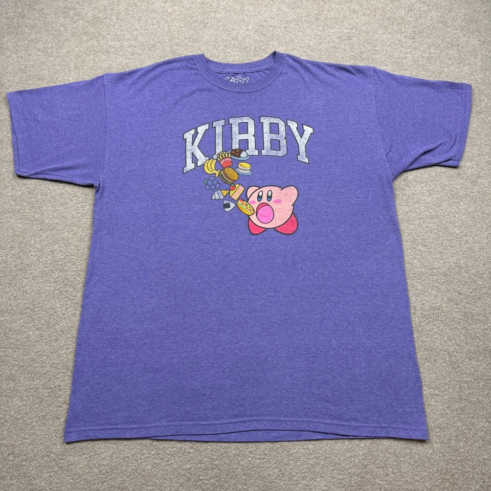 Camiseta Kirby Gráfica Para Hombre Talla XL Púrpura Nintendo Videojuego Camiseta Manga Corta Foto 1 de 4