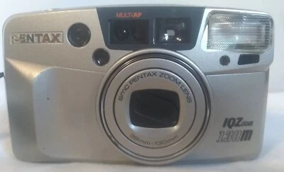Pentax IQZoom 130M MultiAF Point Shoot 38-130mm Silver FUNCTION TESTED WORKS - Image 1 of 4