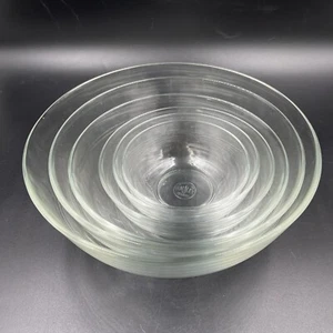 DURALEX Clear Glass Nesting Bowls Mixing Graduated France Set of 6 Vintage - Picture 1 of 12